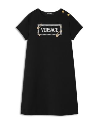 Girls&#39; Punto Milano Jersey &amp; 90s Logo Pinned Print Dress - Big Kid