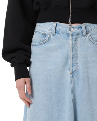 The Odin Denim Maxi Skirt in Lost