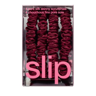 Pure Silk Back to Basics Skinny Scrunchies, Set of 4