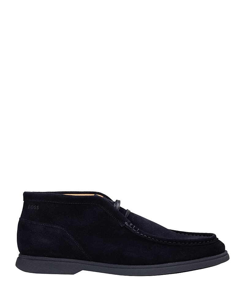 Hugo Boss Men's Suede Low Cut Boots In Black