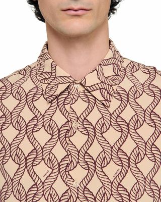 Loose Fit Rope Print Shirt