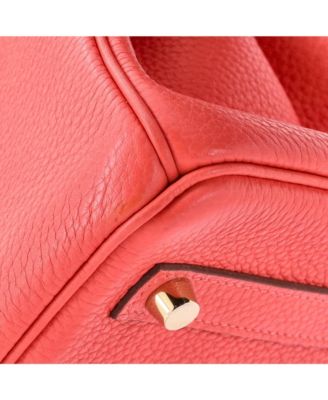 Birkin 30 Handbag Pink Clemence with Gold Hardware