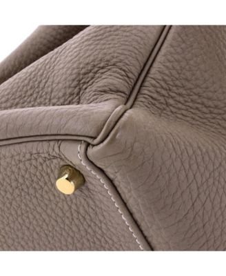 Kelly 32 Handbag Grey Togo with Gold Hardware