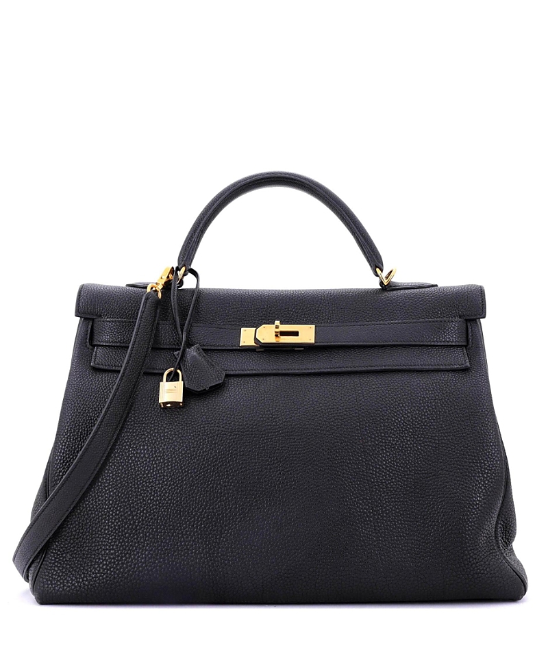 Pre-owned Pre-owned Hermes Hermes Kelly 40 Handbag Black Togo With Gold Hardware