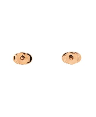 Chaine d'Ancre Contour Stud Earrings 18K Rose Gold and Diamonds