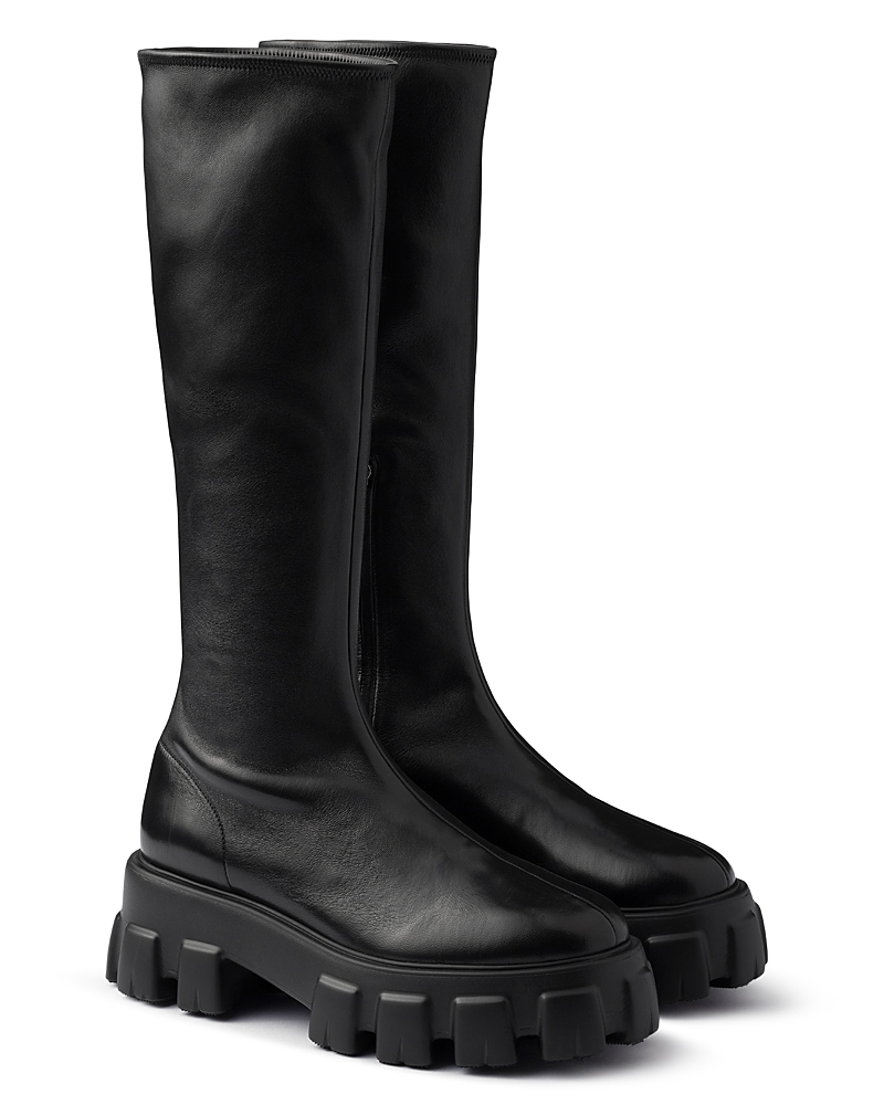 Prada Women's Monolith Stretch Nappa Boots