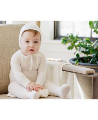 Heart and Star Button Pointelle Collection Blanket - Baby