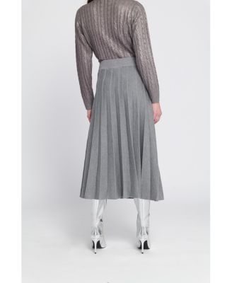 Pleated Sweater Skirt