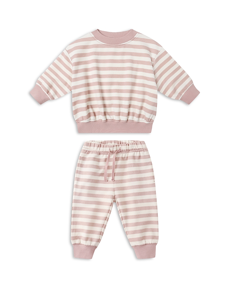 Quincy Mae Boys' Relaxed Sweatshirt & Pants - Baby In Pink