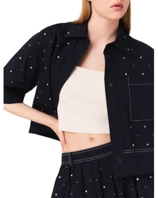 Studded Cropped Shirt