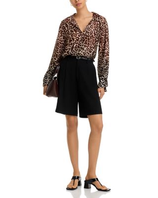 Flowy Wide Collar Button Down Shirt