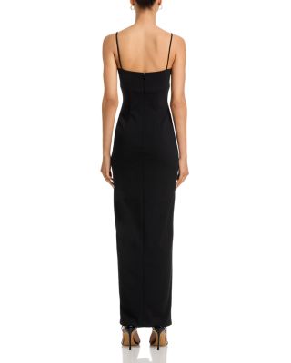 V Neck Slit Front Dress - Exclusive 