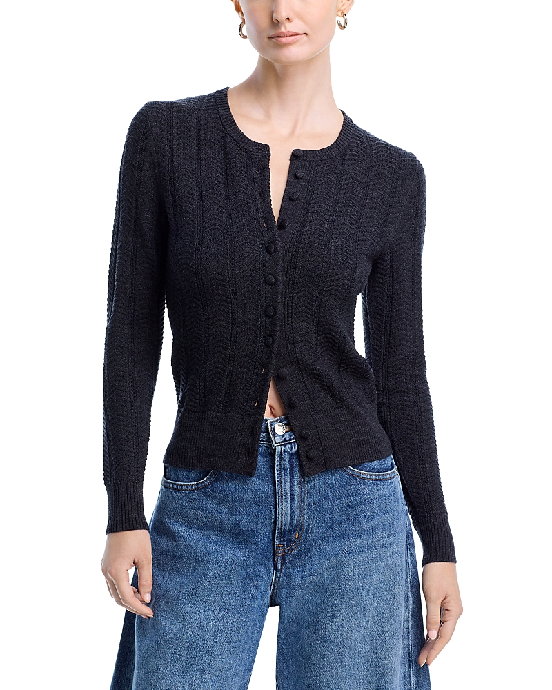 Rag & Bone Francesca Wool Blend Cardigan In Blue