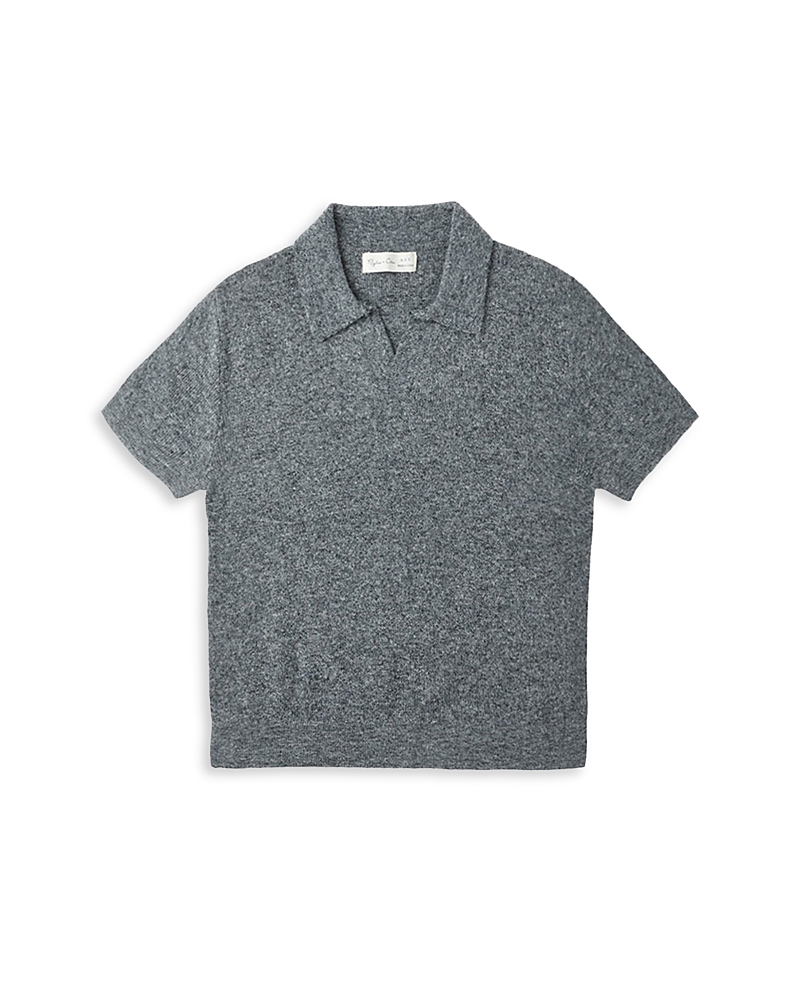 Rylee + Cru Boys' Knit Polo - Little Kid In Gray