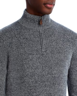 Black Twist Cashmere Quarter-Zip Sweater - Exclusive