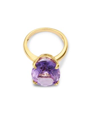 Rose Amethyst Ring in 14K Yellow Gold