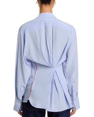 Silk Drape Detail Blouse