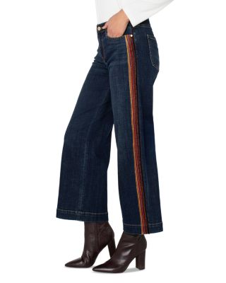 Stride Mid Rise Ankle Wide Leg Jeans in Eastmoor
