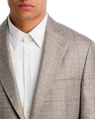 Loro Piana Fabric Silk & Cashmere Windowpane Slim Fit Sport Coat