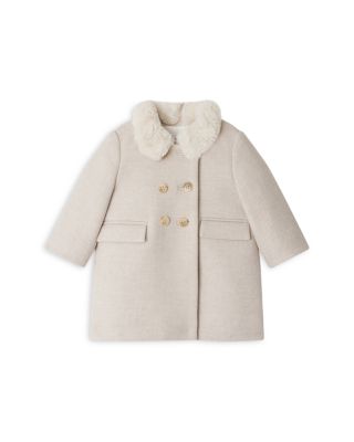 Girls' Manteau Moka Jacket With Faux Fur Collar - Baby, Little Kid