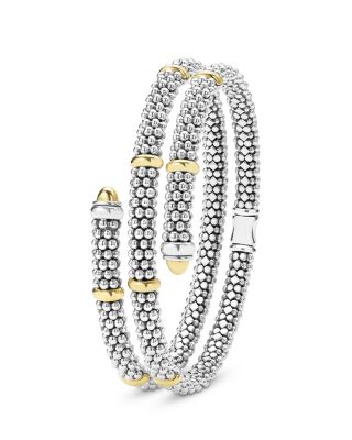 18K Yellow Gold & Sterling Silver Signature Caviar Versa Wrap Bracelet
