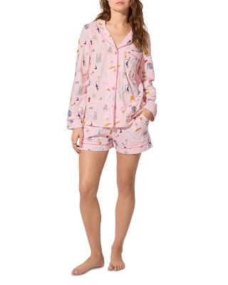Parisian Print Pajama Short Set