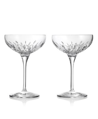Lismore Essence 7 oz. Champagne Saucers, Set of 2