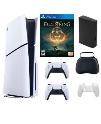 PS5 Playstation 5 Slim Disc Bundle with Accessories, Extra Controller and Elden Ring Game