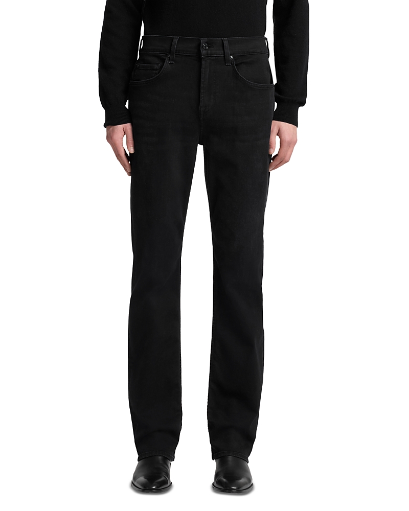 7 For All Mankind Austyn Straight Fit Jeans In Richey In Black