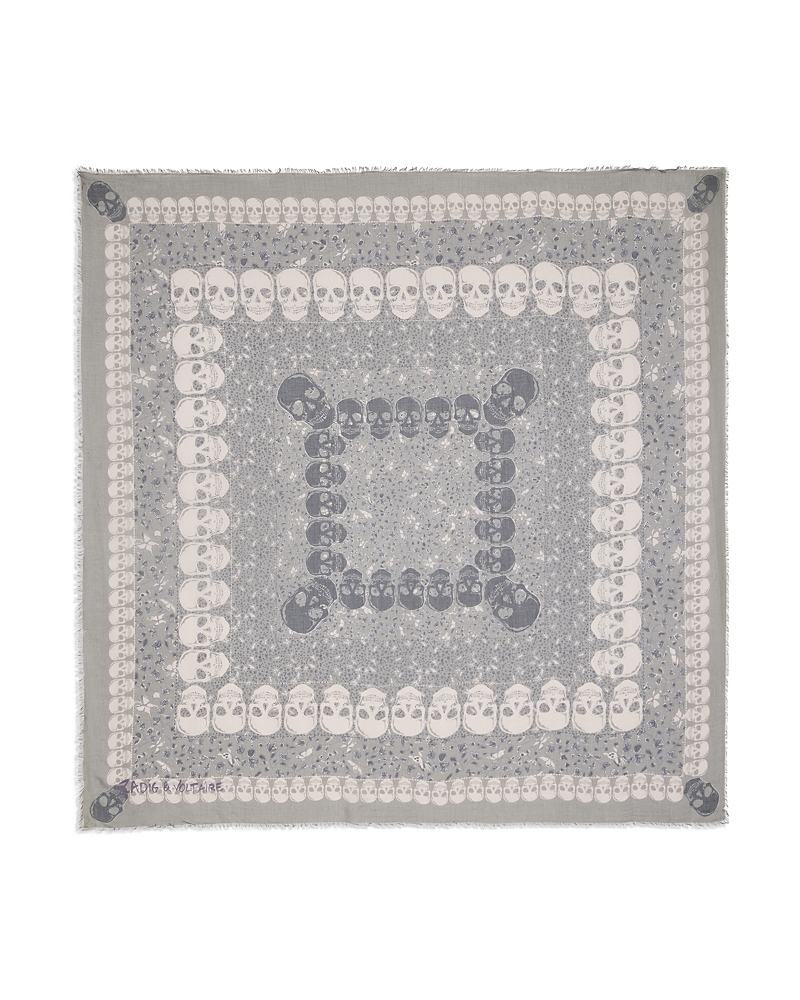 Zadig & Voltaire Kerry Garden Scarf In Gray