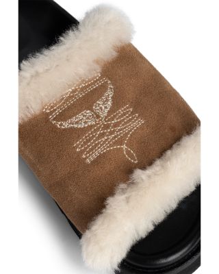Women's Teddy Bare Shearling Slide Sandals