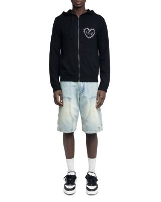 Clash Heart Zipper Hoodie