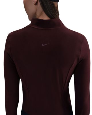 Mock Neck Long Sleeve Zip Front Jacket