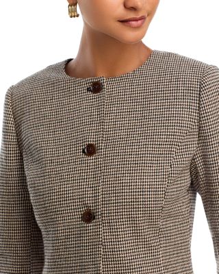 Houndstooth Cropped Jacket