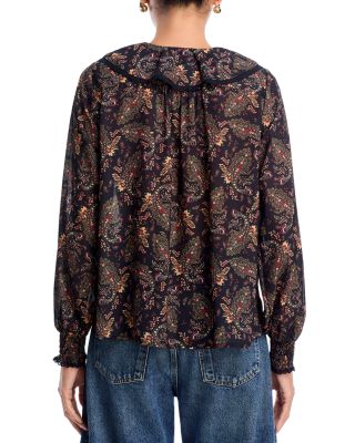 Paisley Ruffled Boho Blouse - Exclusive