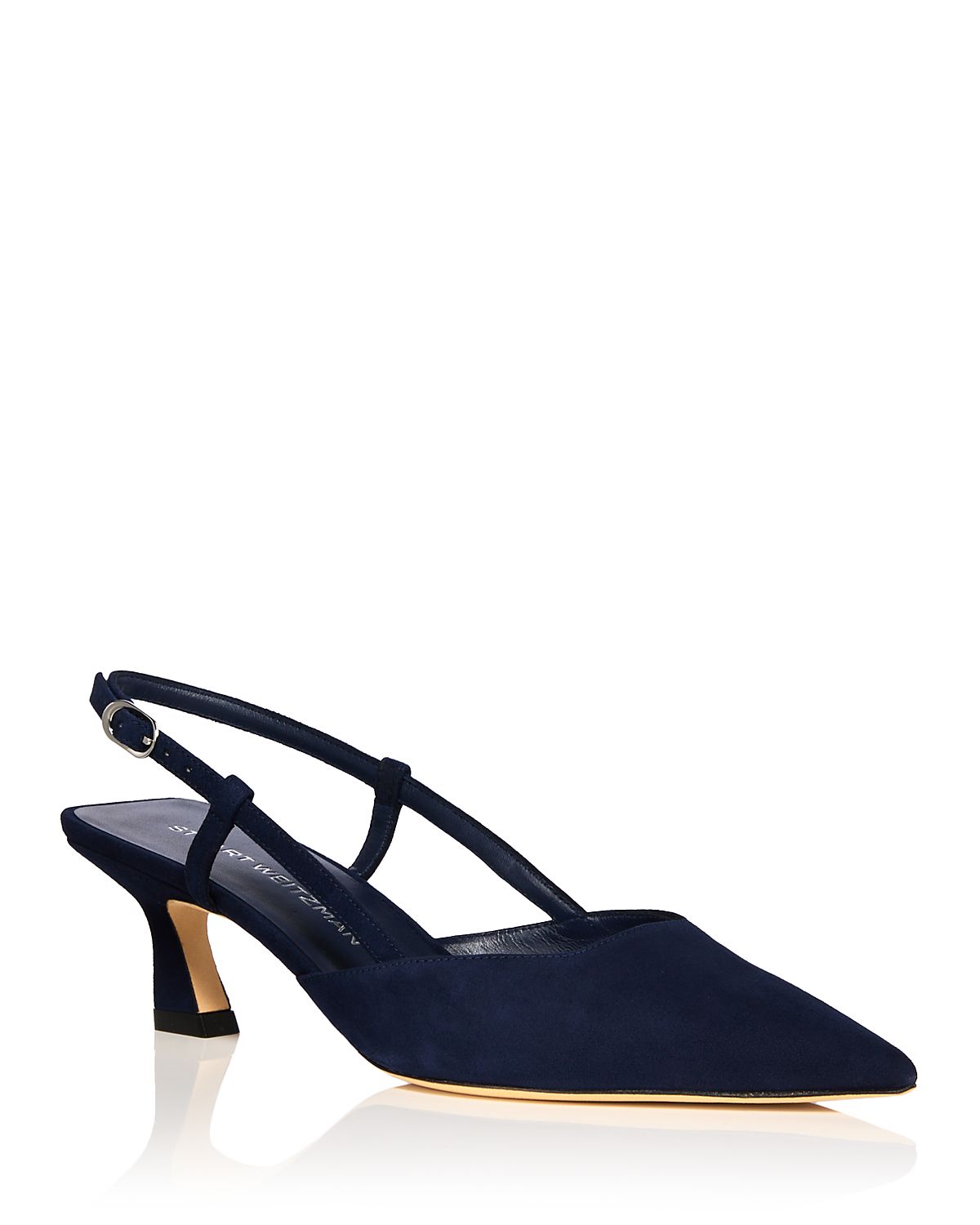 Stuart Weitzman Women's Vinnie 50 Slingback Suede Pumps