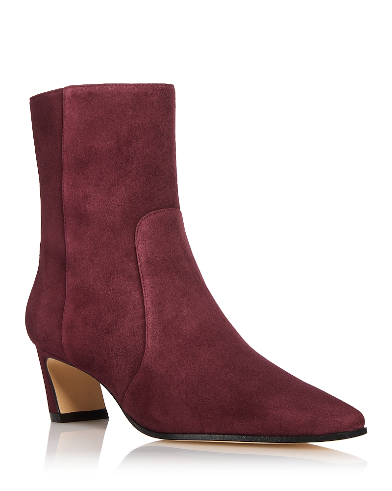 Stuart Weitzman Stassi 50 Suede Ankle Boots In Purple