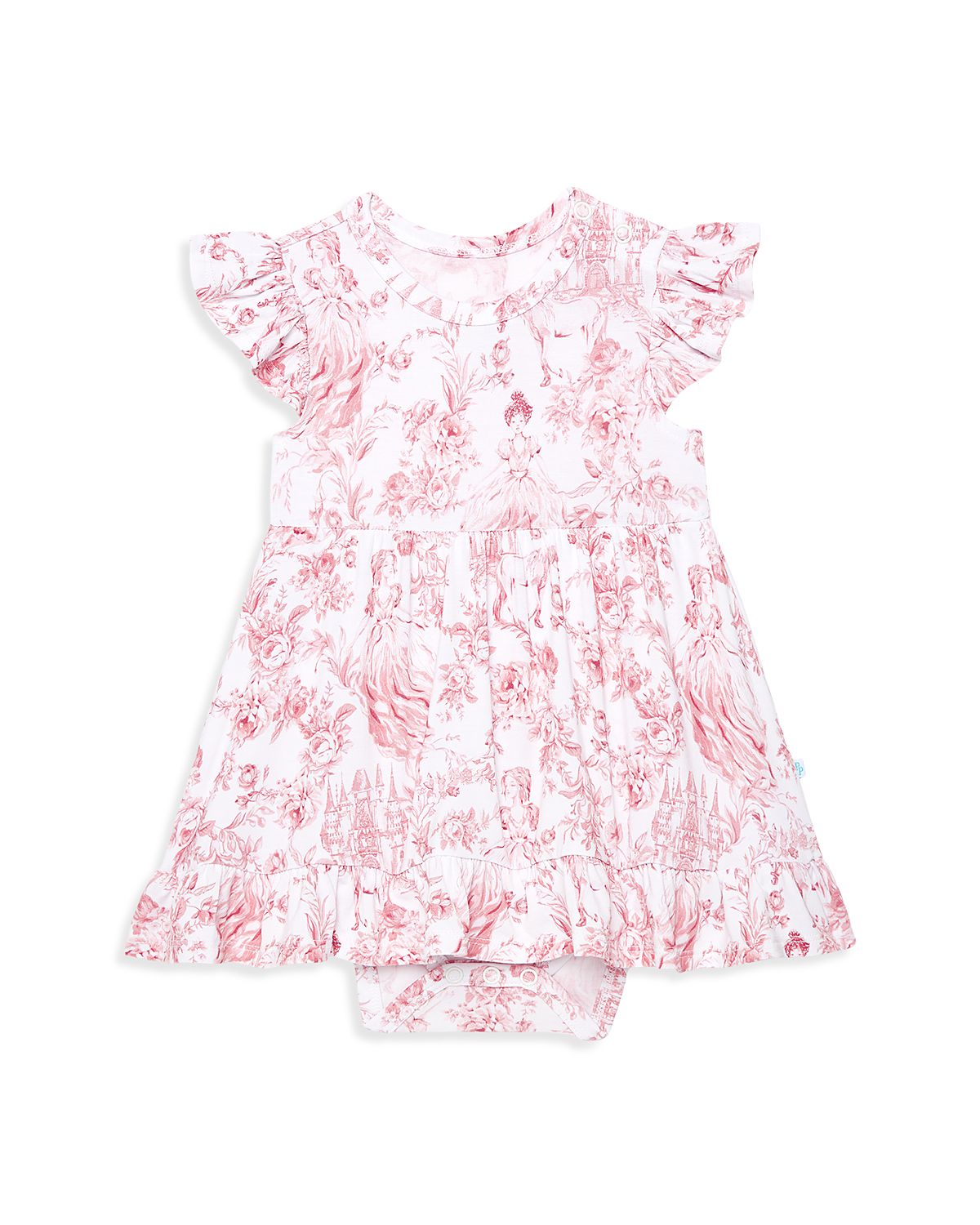 Posh Peanut Girls' Antoinette Ruffled Bodysuit Dress - Baby