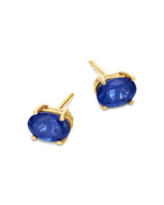  Bloomingdale's Fine Collection Oval Stud Earrings in 14K Yellow Gold