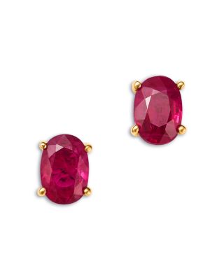  Bloomingdale's Fine Collection Oval Stud Earrings in 14K Yellow Gold