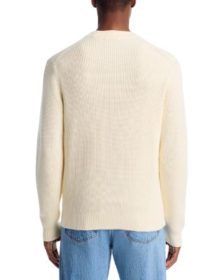 Cotton Shaker Stitch Crewneck Sweater