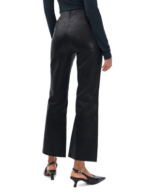 Irina Leather Kick Flare Pants