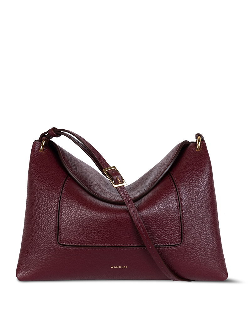 Wandler Penelope Flap-detail Leather Shoulder Bag In Red
