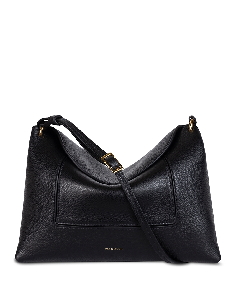 Wandler Penelope Flap-pocket Leather Shoulder Bag In Black