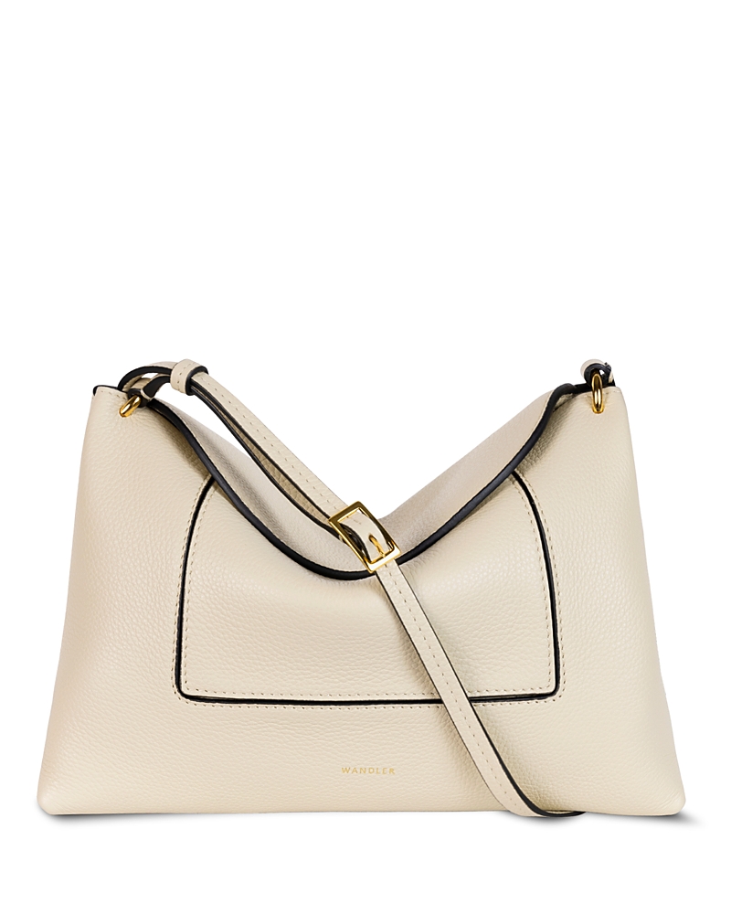 Wandler Penelope Slouch Leather Shoulder Bag In Neutral