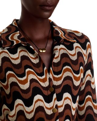 Brandi Wavy Striped Blouse