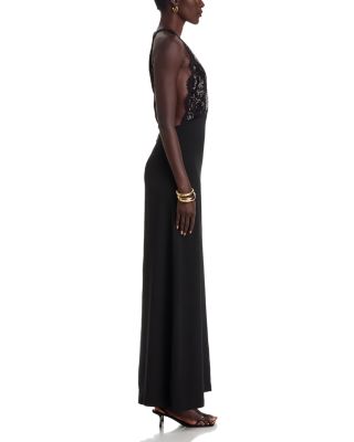 Chantal Plunging Neck Gown