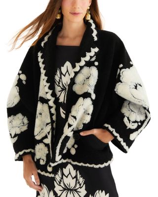 FARM Rio - Floral Arabesque Fleece Coat