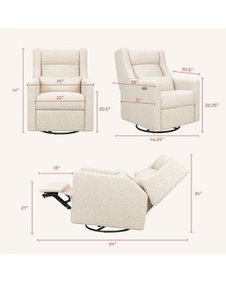 Kiwi Plus Power Recliner and Swivel Glider with Power Adjustable Headrest and USB Port