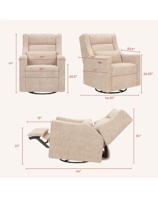 Kiwi Plus Power Recliner and Swivel Glider with Power Adjustable Headrest and USB Port